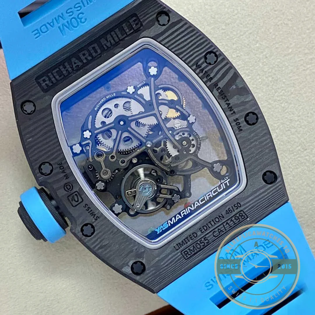 Replica Richard Mille 055 Blue Strap - Affordable Luxury Replica Timepiece