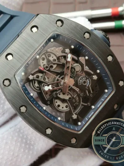 Replica Richard Mille 055 Dark Blue Strap - High-Grade Replica Watch