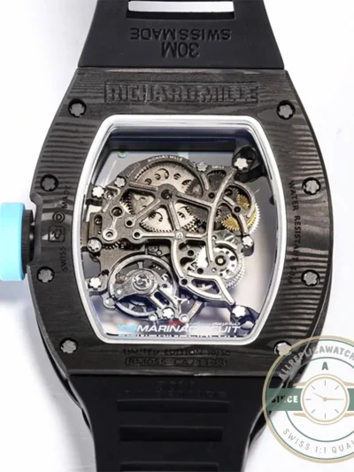 Replica Richard Mille 055 Ntpt Black Rubber Strap - Best Quality Replica Watch