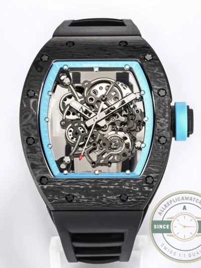 Replica Richard Mille 055 Ntpt Black Rubber Strap - Factory Super Clone Watch