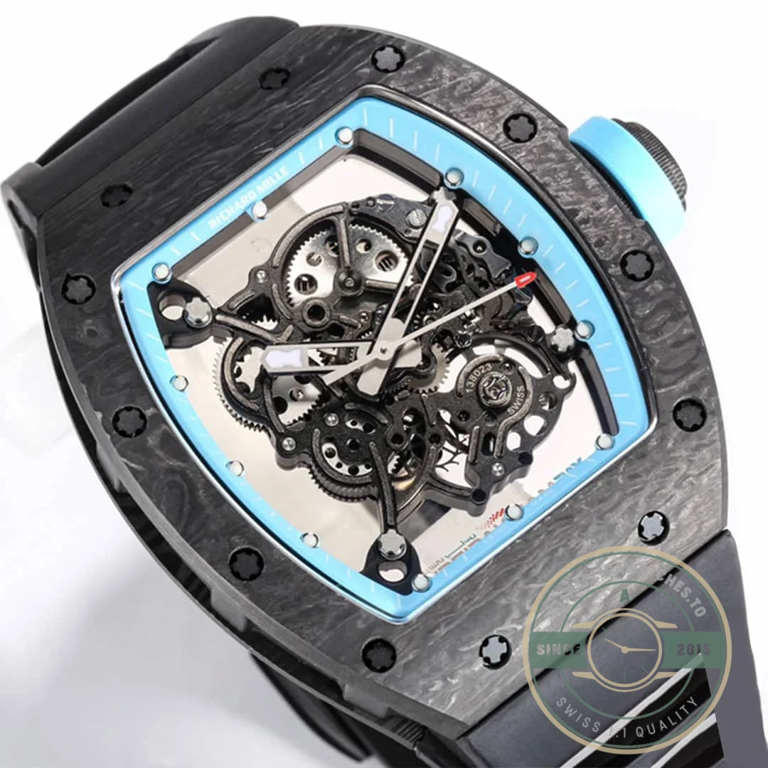 Replica Richard Mille 055 Ntpt Black Rubber Strap - Luxury Replica Watch