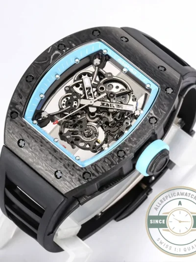 Replica Richard Mille 055 Ntpt Black Rubber Strap - High-Grade Replica Watch