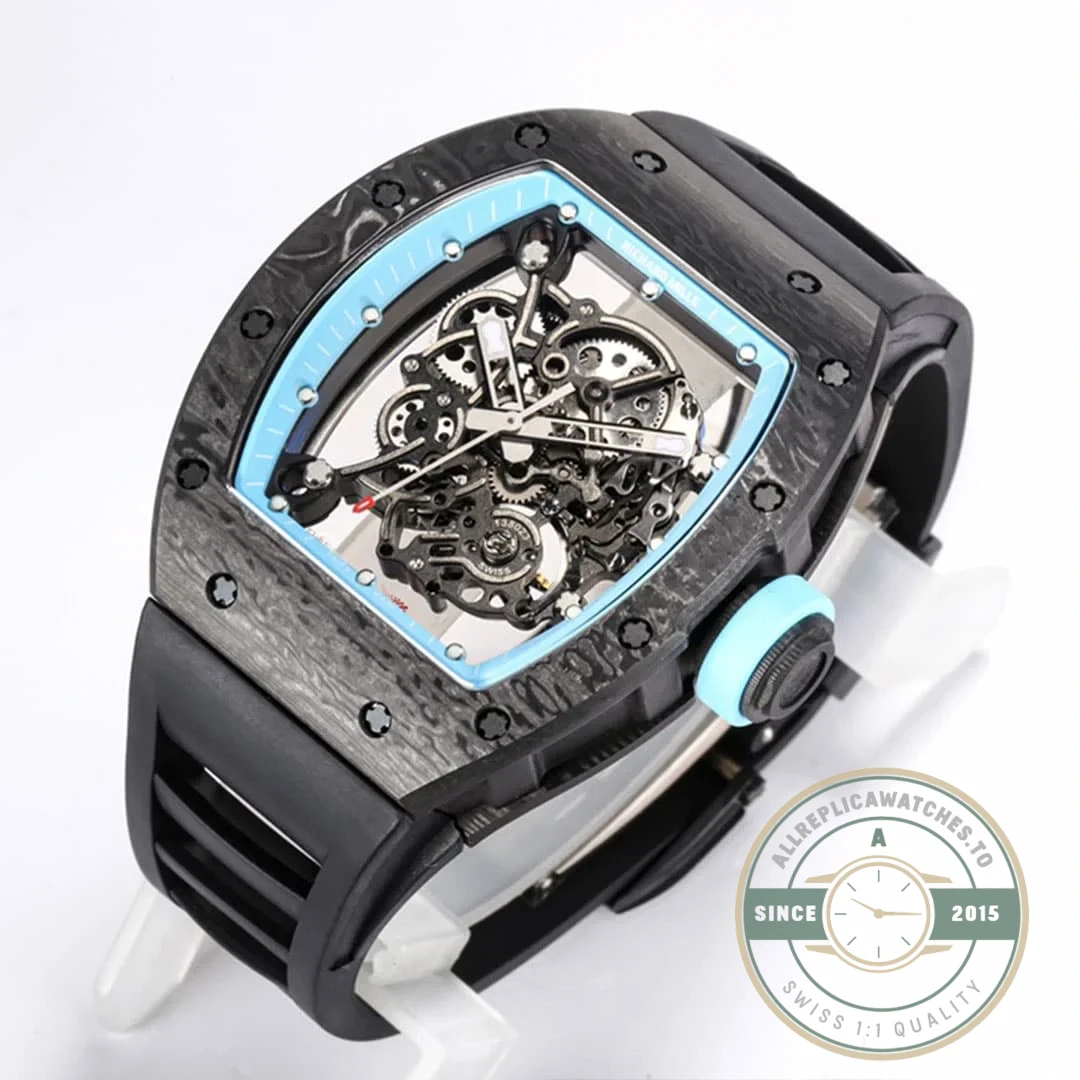 Replica Richard Mille 055 Ntpt Black Rubber Strap - High-Grade Replica Watch