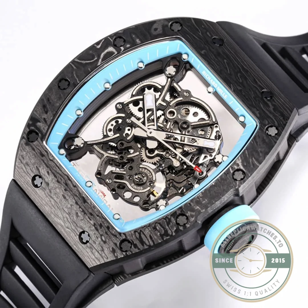 Replica Richard Mille 055 Ntpt Black Rubber Strap - Budget Luxury Replica Watch