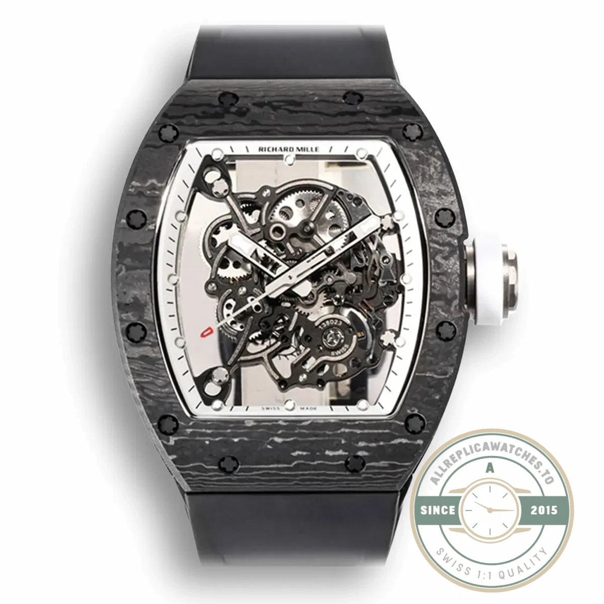 Replica Richard Mille 055 Ntpt Black Strap - Budget Luxury Replica Watch