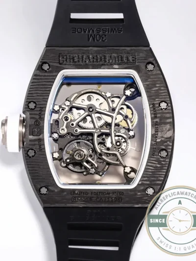Replica Richard Mille 055 Ntpt Black Strap - Luxury Replica Watch