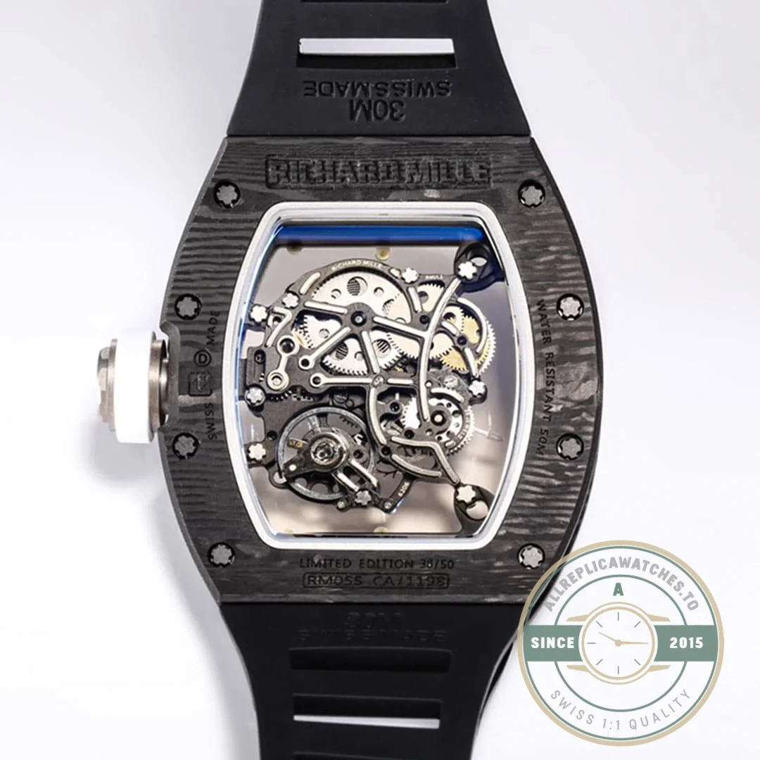 Replica Richard Mille 055 Ntpt Black Strap - Luxury Replica Watch