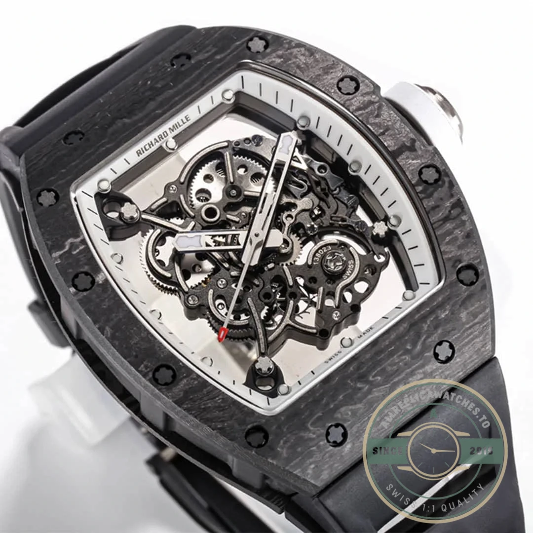 Replica Richard Mille 055 Ntpt Black Strap - Top-Tier Swiss Replica Watch