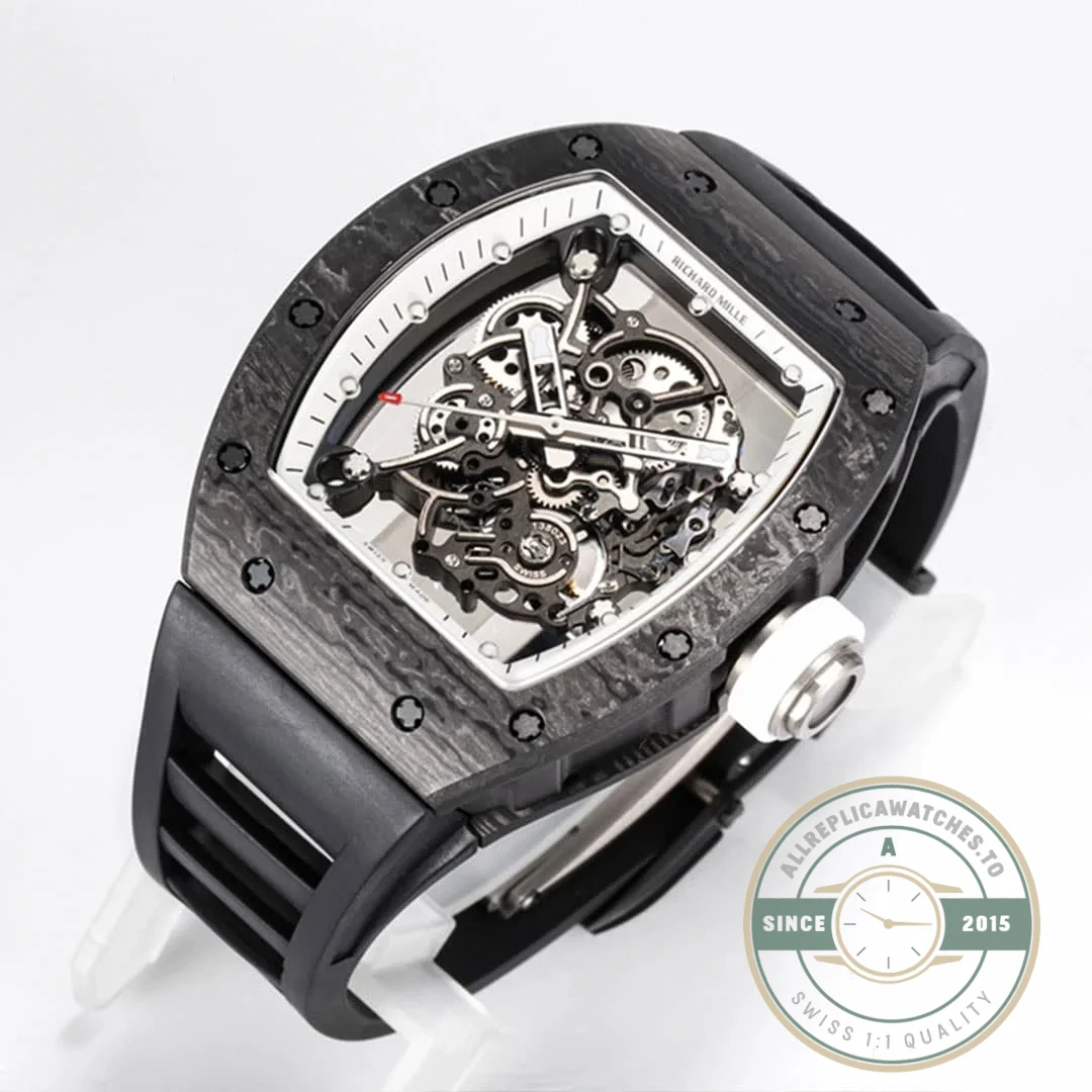 Replica Richard Mille 055 Ntpt Black Strap - High-Grade Replica Watch