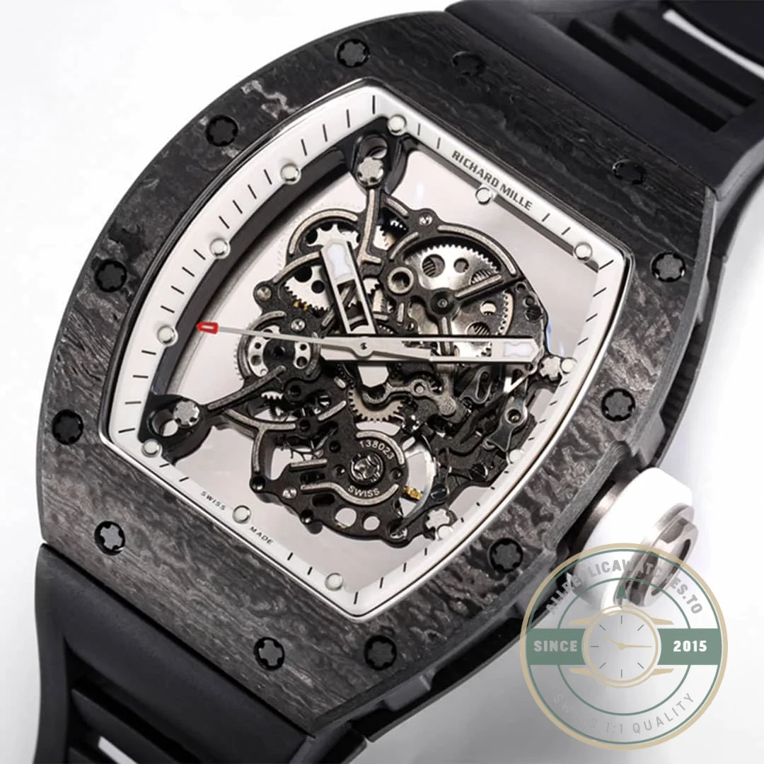 Replica Richard Mille 055 Ntpt Black Strap - Swiss Movement Replica Watch