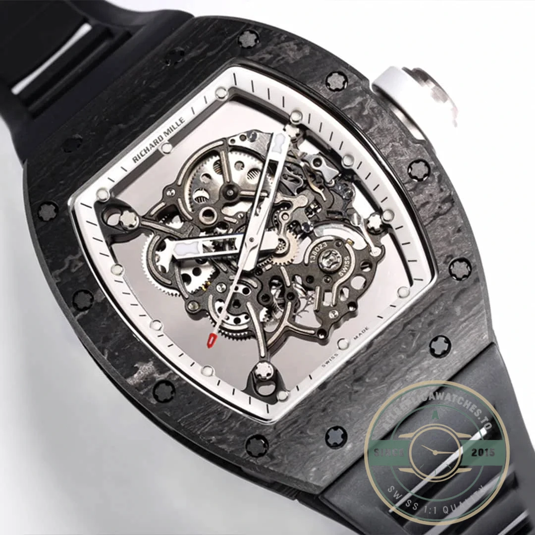 Replica Richard Mille 055 Ntpt Black Strap - Luxury Replica Watch