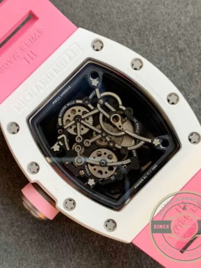 Replica Richard Mille 055 V2 Ceramic Pink Strap - Top-Tier Swiss Replica Watch