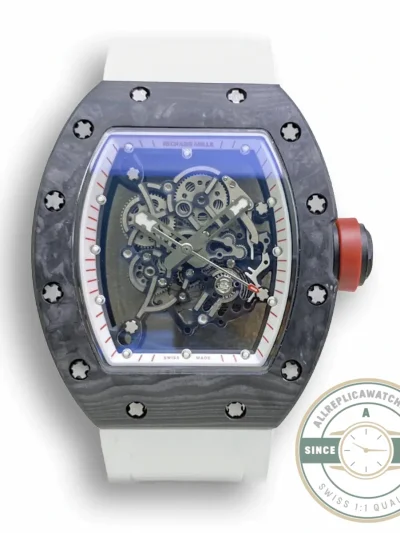 Replica Richard Mille 055 V2 White Rubber Strap - Top-Tier Swiss Replica Watch