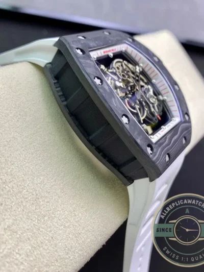 Replica Richard Mille 055 V2 White Rubber Strap - Affordable Luxury Replica Timepiece