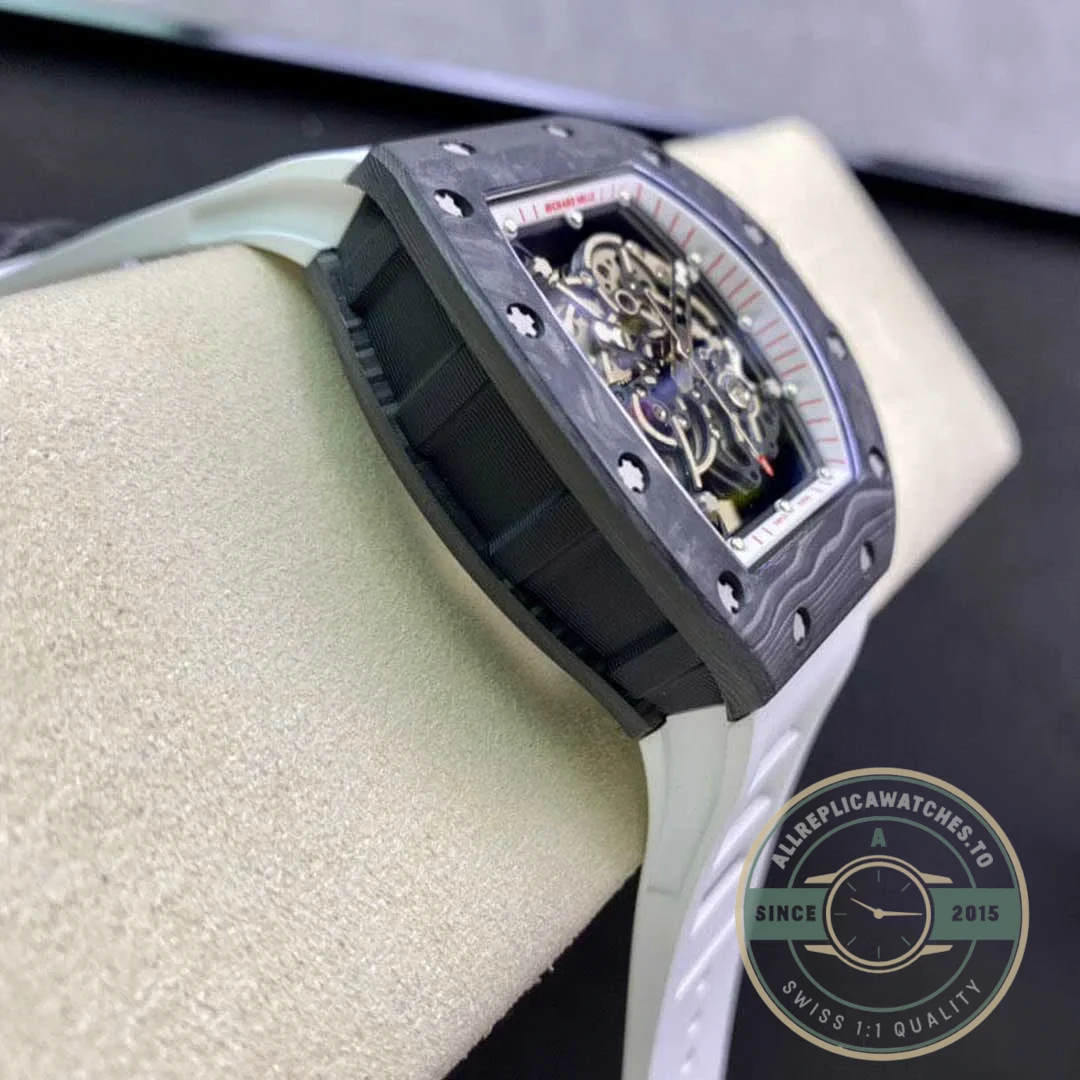 Replica Richard Mille 055 V2 White Rubber Strap - Affordable Luxury Replica Timepiece