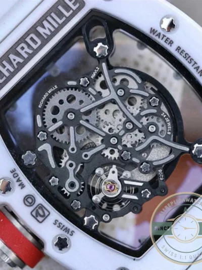 Replica Richard Mille 055 White Rubber Strap - Affordable Luxury Replica Timepiece
