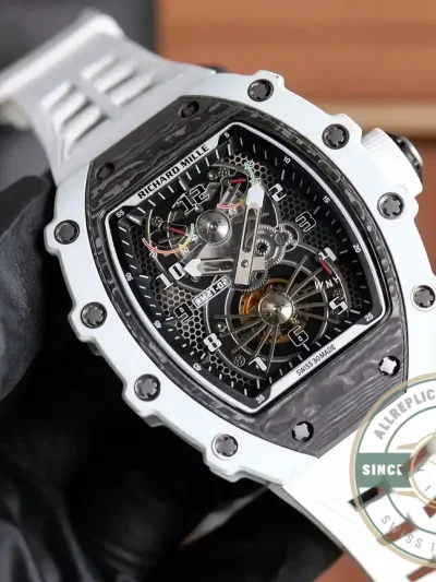 Replica Richard Mille 21-02 V2 White Rubber Strap - Luxury Replica Watch