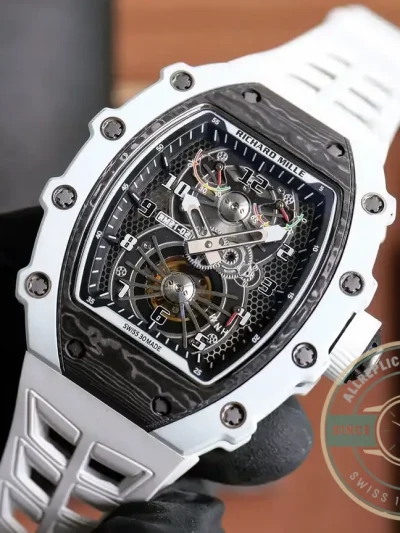 Replica Richard Mille 21-02 V2 White Rubber Strap - Affordable Super Clone Watch