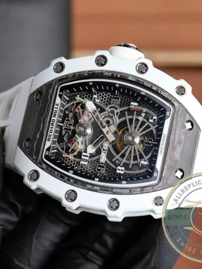 Replica Richard Mille 21-02 V2 White Rubber Strap - Affordable Super Clone Watch