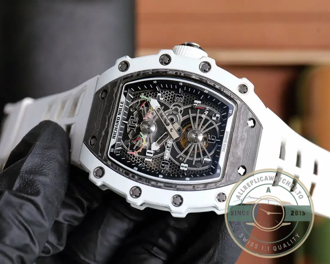 Replica Richard Mille 21-02 V2 White Rubber Strap - Affordable Super Clone Watch