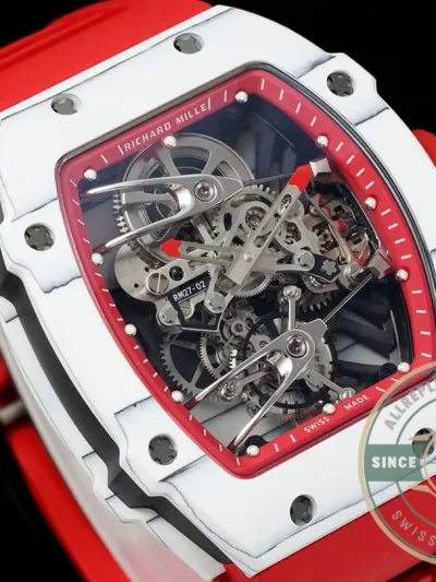 Replica Richard Mille 27-02 Rafael Nadal Tourbillon Red Rubber Strap - Factory Super Clone Watch