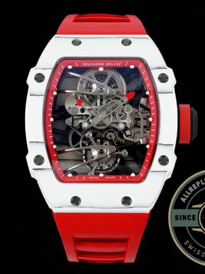 Replica Richard Mille 27-02 Rafael Nadal Tourbillon Red Rubber Strap - Affordable Luxury Replica Timepiece