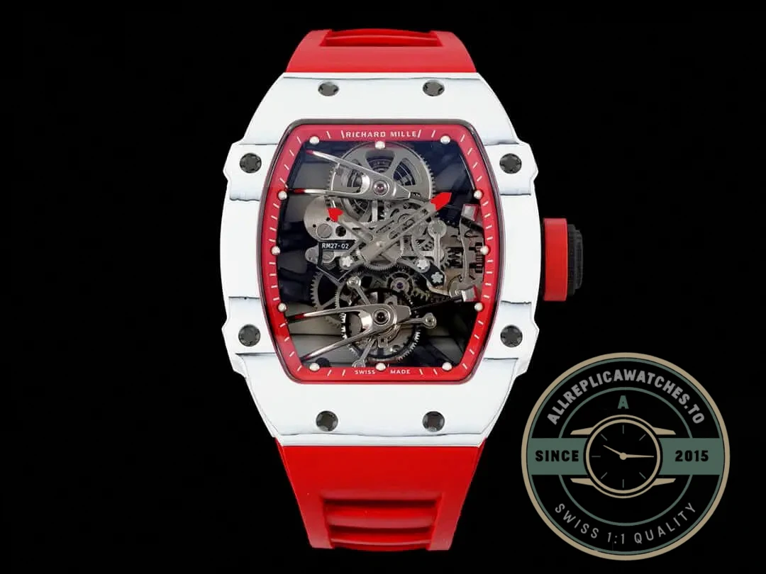 Replica Richard Mille 27-02 Rafael Nadal Tourbillon Red Rubber Strap - Affordable Luxury Replica Timepiece