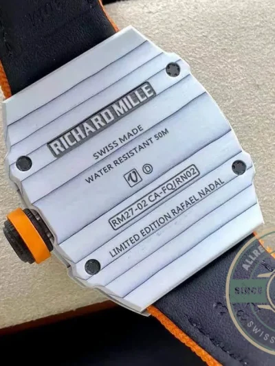 Replica Richard Mille 27-02 Skeleton Tourbillon Orange Strap - Best Quality Replica Watch