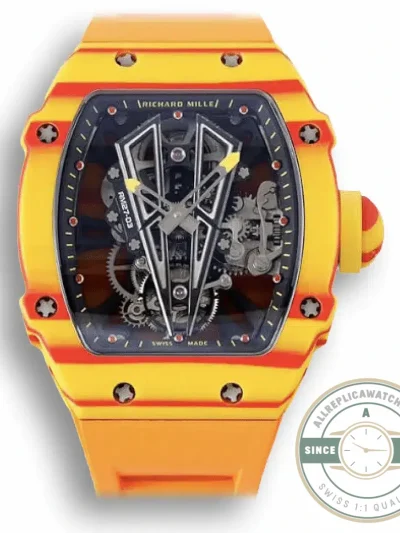 Replica Richard Mille 27-03 Rafael Nadal Tourbillon Orange Rubber Strap - Swiss-Made Clone Watch