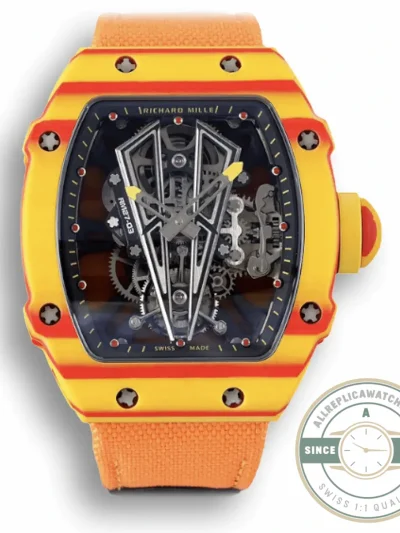 Replica Richard Mille 27-03 Rafael Nadal Tourbillon Orange Strap - High-Grade Replica Watch
