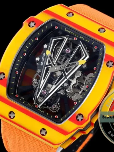 Replica Richard Mille 27-03 Rafael Nadal Tourbillon Orange Strap - 1:1 Swiss Replica Watch