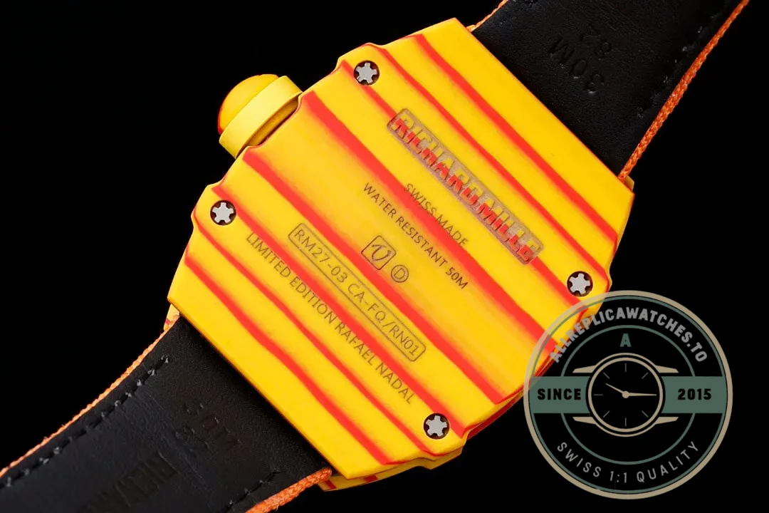 Replica Richard Mille 27-03 Rafael Nadal Tourbillon Orange Strap - Budget Luxury Replica Watch