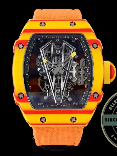 Replica Richard Mille 27-03 Rafael Nadal Tourbillon Orange Strap - Affordable Luxury Replica Timepiece