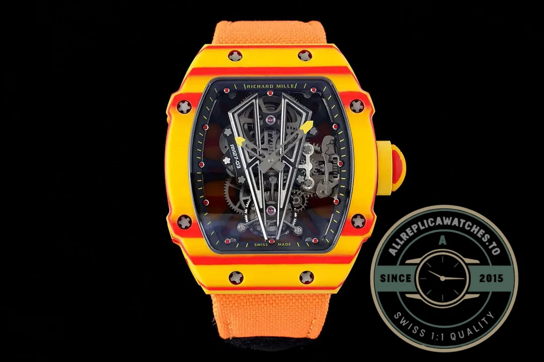 Replica Richard Mille 27-03 Rafael Nadal Tourbillon Orange Strap - Affordable Luxury Replica Timepiece