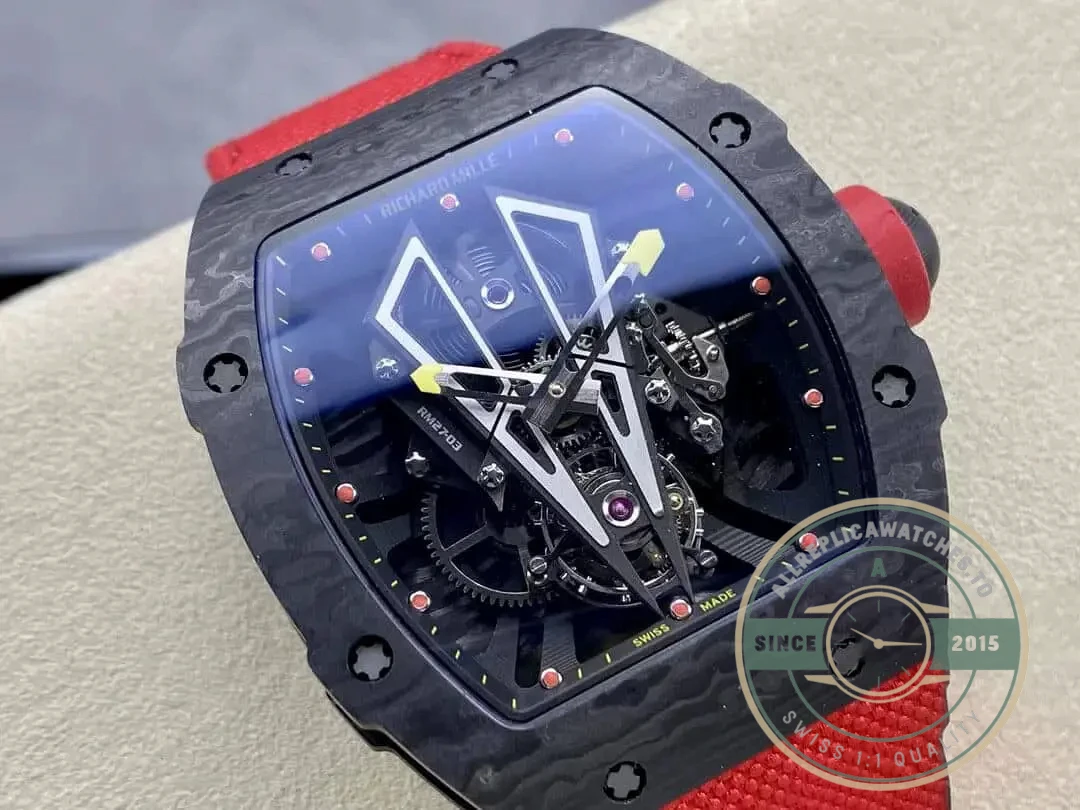 Replica Richard Mille 27-03 Tourbillon Black Carbon Fiber Case - Factory Super Clone Watch