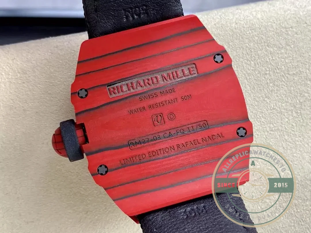 Replica Richard Mille 27-03 Tourbillon Red Carbon Fiber Case - Factory Super Clone Watch