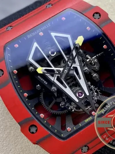 Replica Richard Mille 27-03 Tourbillon Red Carbon Fiber Case - 1:1 Swiss Replica Watch
