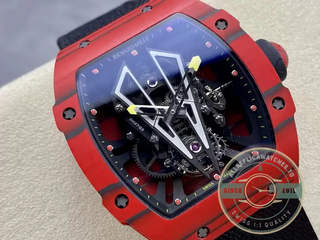 Replica Richard Mille 27-03 Tourbillon Red Carbon Fiber Case - 1:1 Swiss Replica Watch