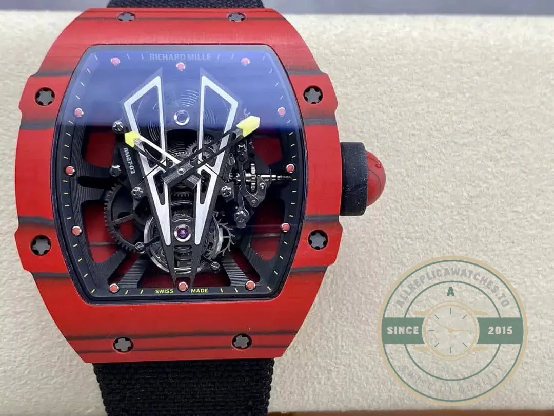 Replica Richard Mille 27-03 Tourbillon Red Carbon Fiber Case - Factory Super Clone Watch