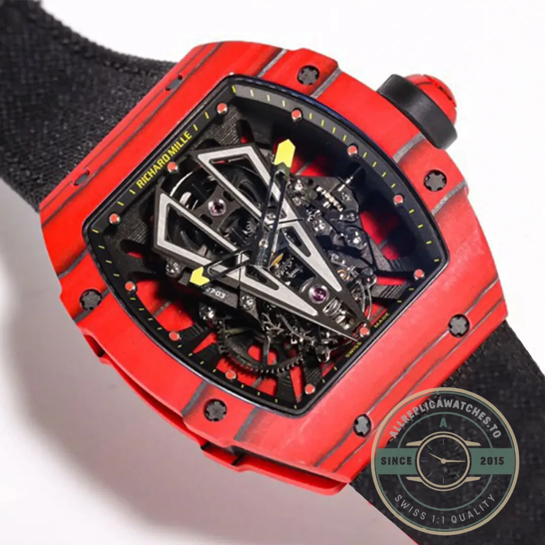 Replica Richard Mille 27-03 Tourbillon Red Carbon Fiber Case - Premium Super Clone Watch