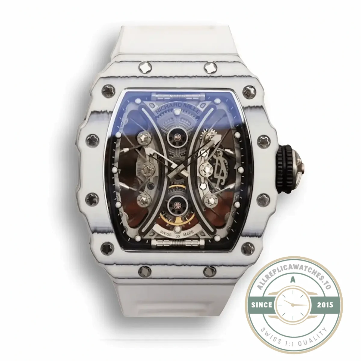 Replica Richard Mille 53-01 White Tpt Carbon Fiber - High-Grade Replica Watch