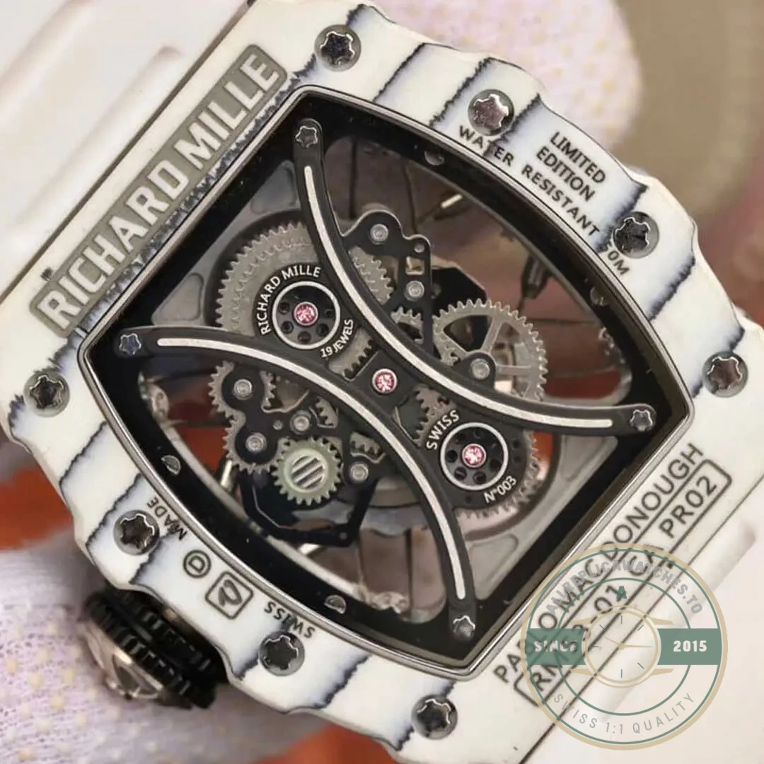 Replica Richard Mille 53-01 White Tpt Carbon Fiber - Swiss-Made Clone Watch