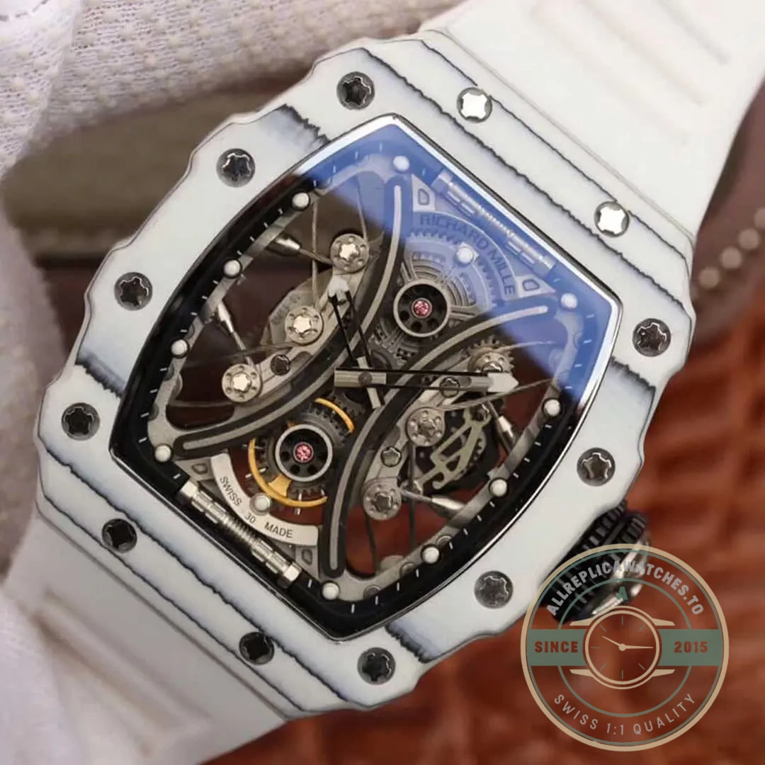 Replica Richard Mille 53-01 White Tpt Carbon Fiber - Swiss Movement Replica Watch