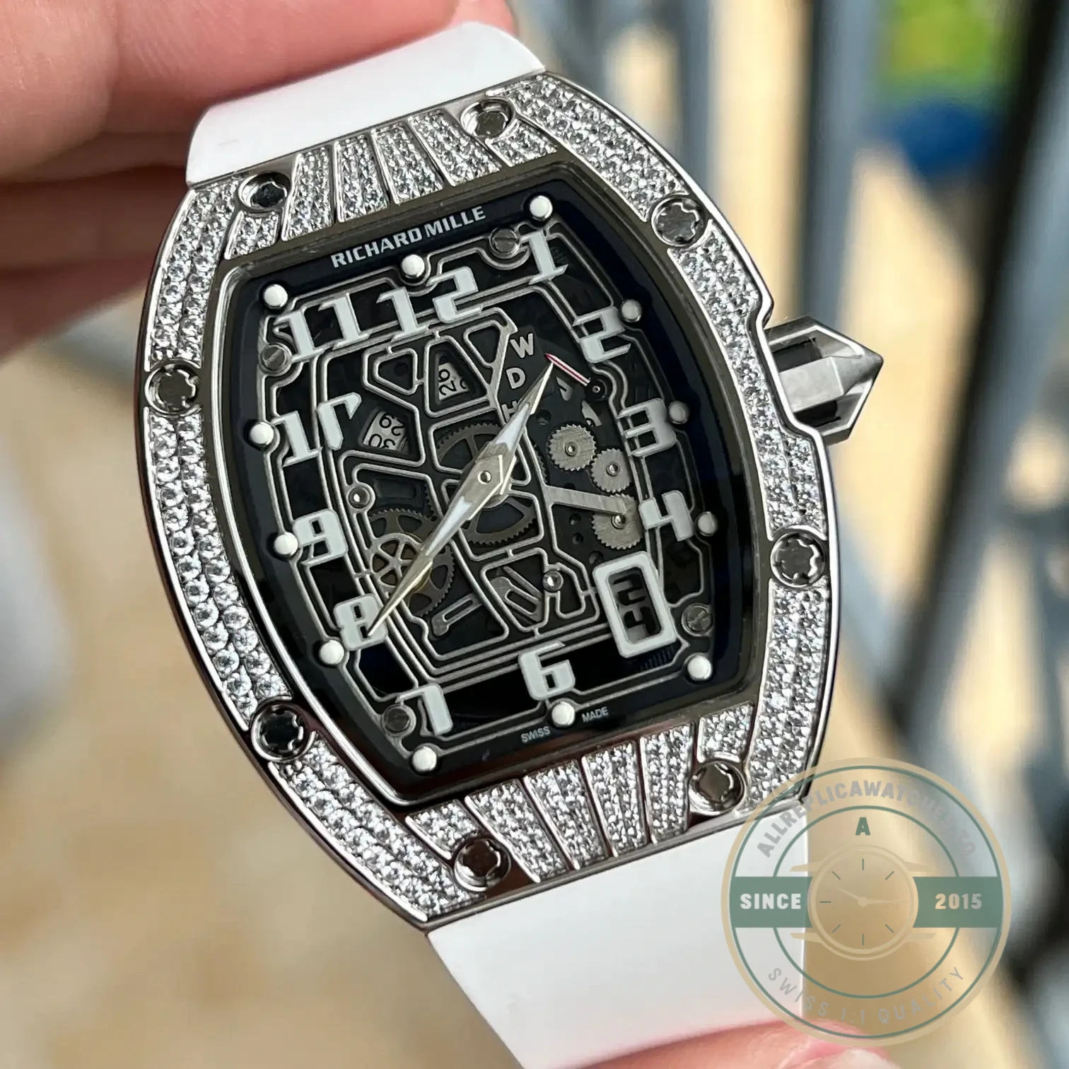Replica Richard Mille 67-01 Titanium Diamonds Automatic Winding - Premium Super Clone Watch