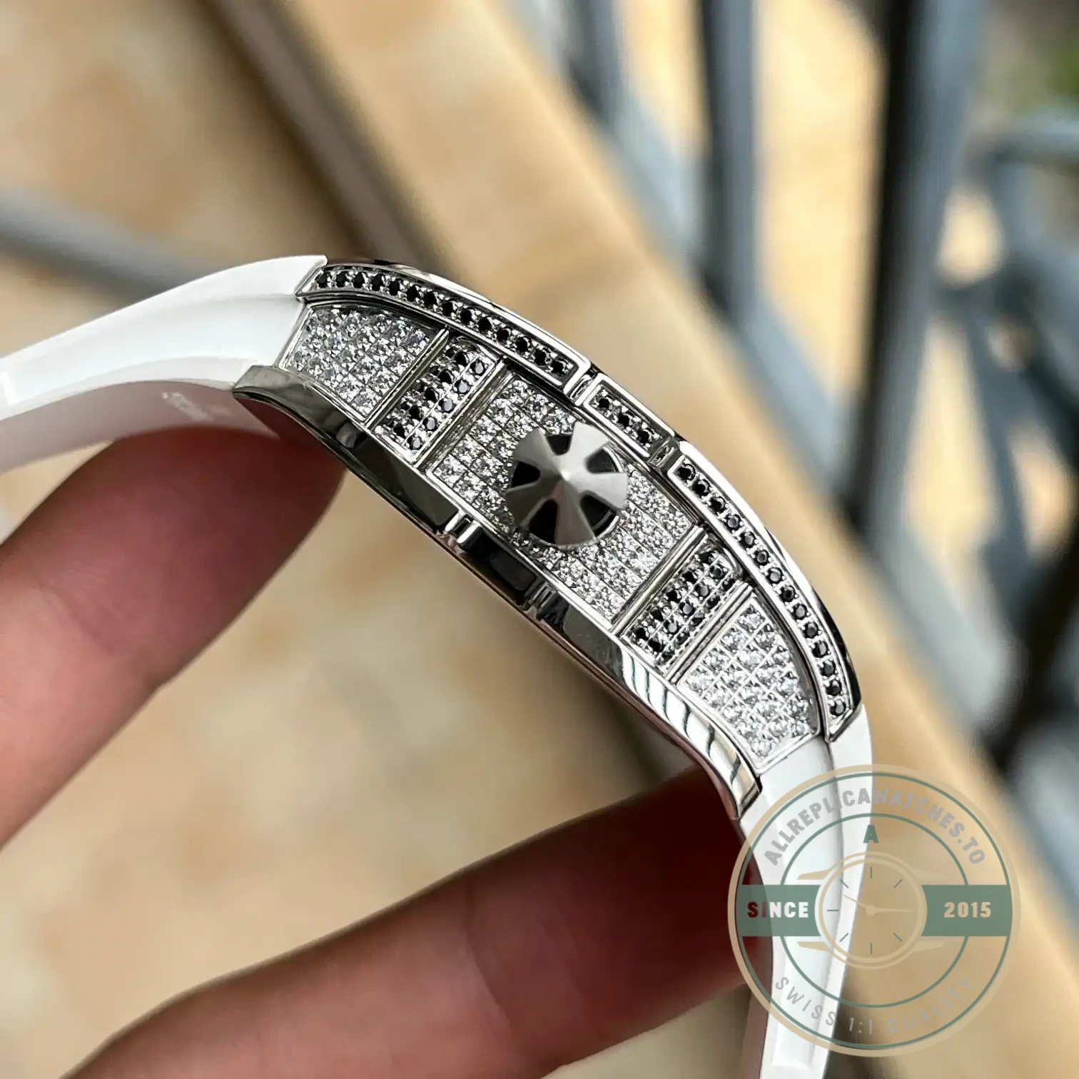 Replica Richard Mille 67-01 Titanium Diamonds Automatic Winding - Swiss-Made Clone Watch