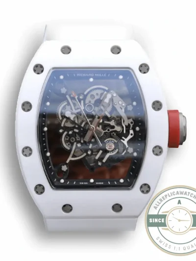Replica Richard Mille Ceramic White Rubber Strap - Swiss-Made Clone Watch