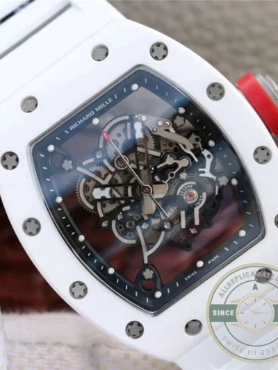 Replica Richard Mille Ceramic White Rubber Strap - Factory Super Clone Watch