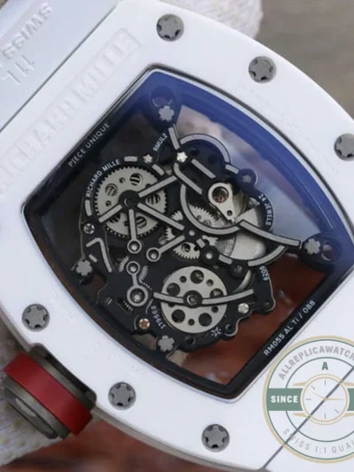 Replica Richard Mille Ceramic White Rubber Strap - 1:1 Swiss Replica Watch