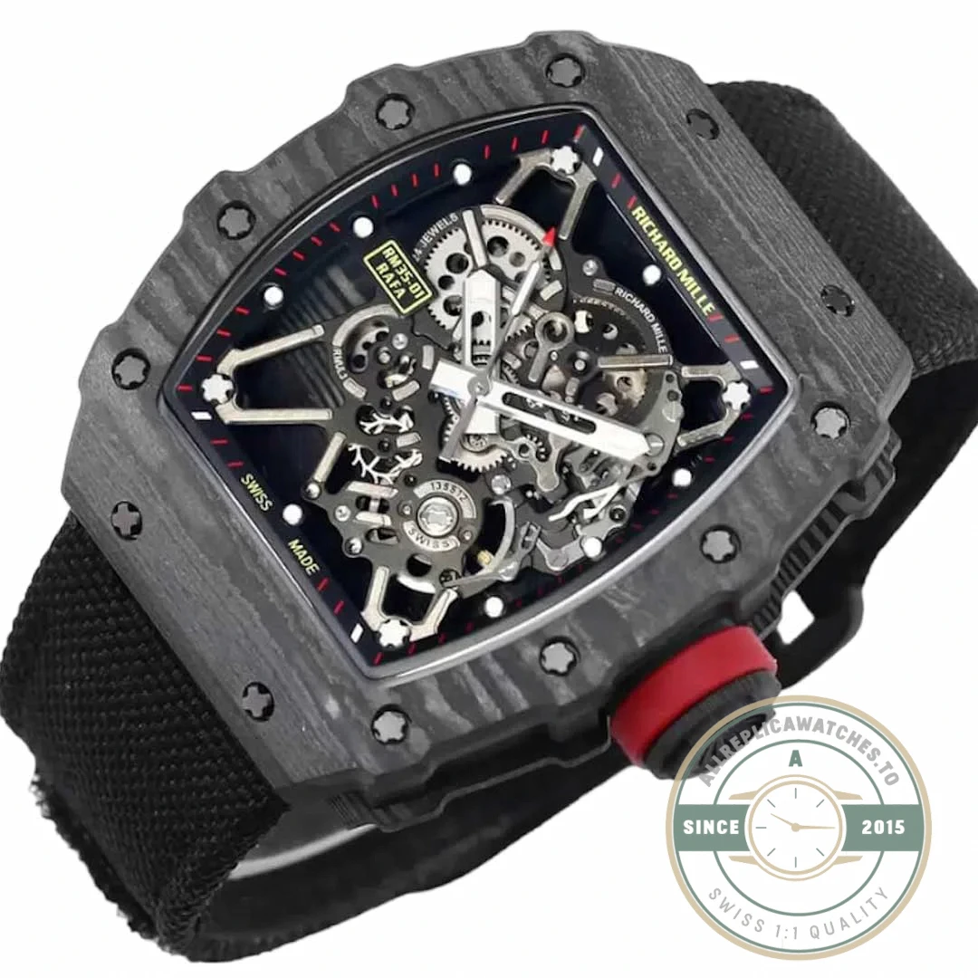 Replica Richard Mille35-01 Bbr Factory Black Carbon Fiber Case - Swiss Movement Replica Watch