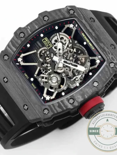 Replica Richard Mille35-01 Bbr Factory Black Rubber Strap - Budget Luxury Replica Watch